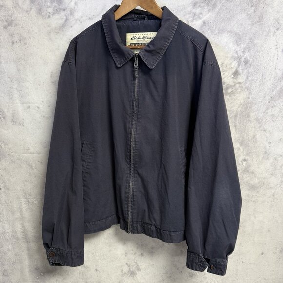 Eddie Bauer Outdoor Outfitters Jacket Mens 2XL Blue Full Zip Collared - Picture 1 of 16
